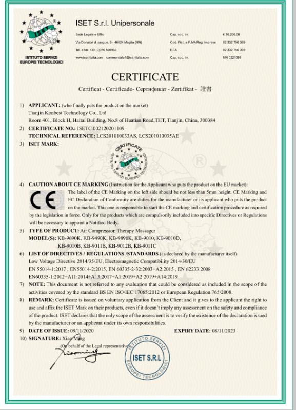 CE - Tianjin Konbest Technology Co., Ltd.