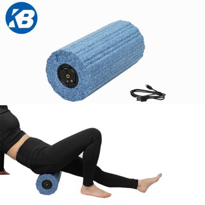 China High Density Sports Custom Recovery Fitness Bodybuilding PPE High Density Logo Electric Yoga Foam Roller Vibrator for sale