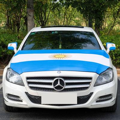 China Strong Custom Car Hood Cover Flags Canada Argentina Portugal Croatia Italy Europe Color Stability Car Motor Hood Flag for sale