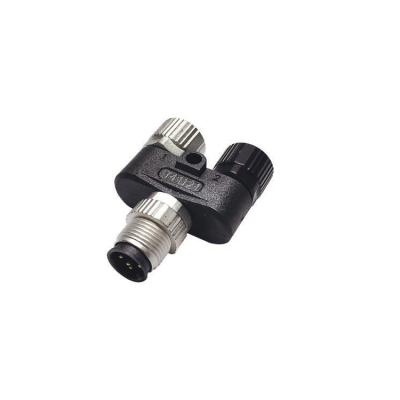 China SVLEC M12 Y Electronic Connector 4 Pin Male To 2 Female Used For Split Signal for sale