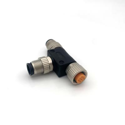 China SVLEC Profibus M12 T Connector Automotive B-code 5 Pin Shield T-Connector for sale