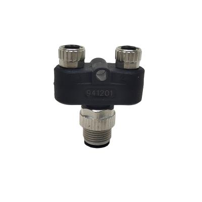 China SVLEC M12 Y Electronic Connector 4 Pin Male To 2 M8 Female 30V 4A for sale