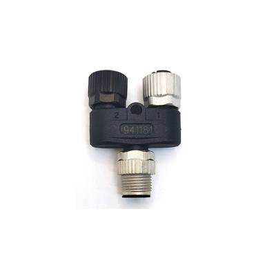 China SVLEC M12-2M12 Y-Type Power Connector Male To Female 60V Connector for sale