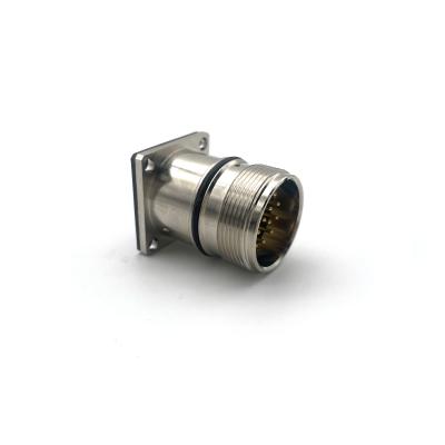 China Power SVLEC M23 Clockwise Male Connector 17pin Flange Installation IP67 for sale