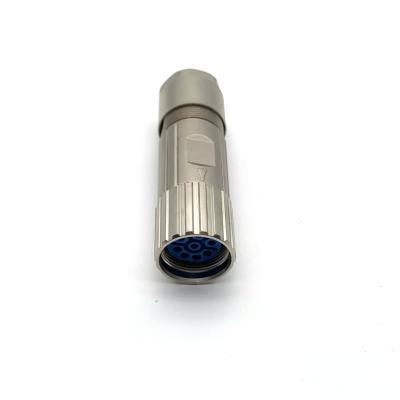 China Power SVLEC M23 female straight connector 8pin field-wireable for sale