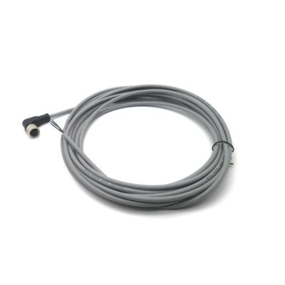 China SVLEC M12 Right Angle 4 Pin Connector Automotive Female Gray Cable 3 Meters With Free End For Sensors for sale