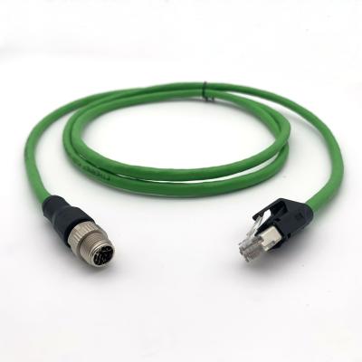 China SVLEC IP67 Industrial Ethernet Cable M12 X Coded RJ45 to Data Communication Cable 948811-789-0100 for sale