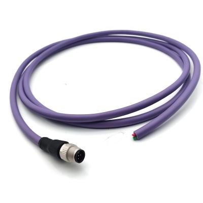 China Power SVLEC Canopen M12 Connector Cable Male 5pin Cable Molded PVC Cable B Code Purple for sale