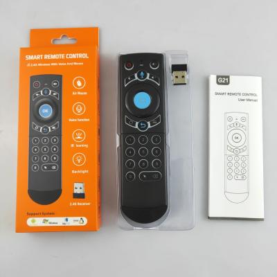 China Set-top box voice air mouse (ready actions) with backlight 2.4G two wireless remote control gyroscope remote control for sale