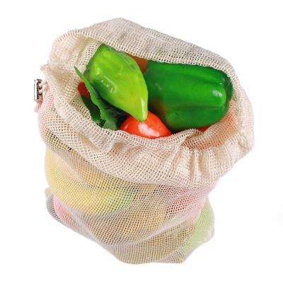 China Recycled, Eco-Friendly Safe Cotton Bags For Fruit, Veggies, Organizing Fridge, Toys And Books for sale