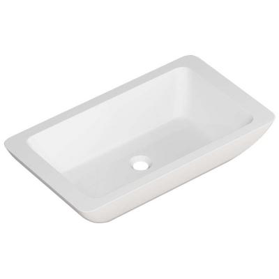 China Polished Solid Outdoor Rectangular Sink Bathroom Lavatory Sink for sale