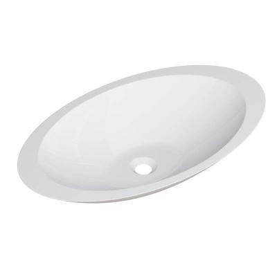 China Popular Round Stone Resin Marble Sink Countertop Bathroom Sinks Bathroom Sink Modern Acrylic Solid Outdoor Marble Sink for sale