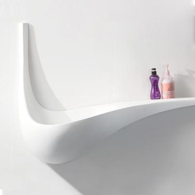 China Matt/Smooth Surface Artificial Stone Bathroom Sink Wall Hung Basin for sale