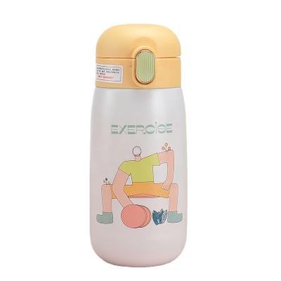 China PORTABLE Smart Cartoon Big Belly Vacuum Cup Digital Temperature Display Stainless Steel Students Chubby Water Bottle for sale