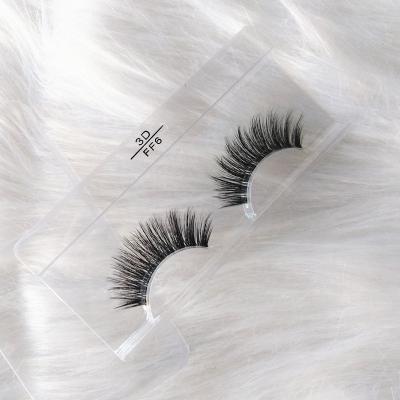 China Natural Soft Slightly Sheer Strip Lashes Real Strip Lashes Handmade Silk Extensions Practice Mink Lashes for sale