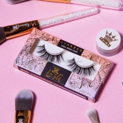 China Natural and soft create own brand box private label 3d mink eyelash packaging custom box for sale