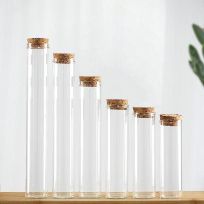 China Personal Care 22*115mm Flat Bottom Glass Test Tube With Cork Lid for sale