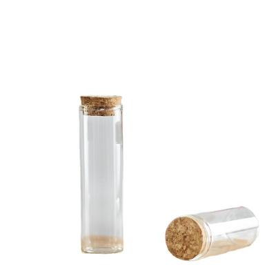 China Personal Care Borosilicate Glass Tube With Cork Lid For Memory Tube for sale