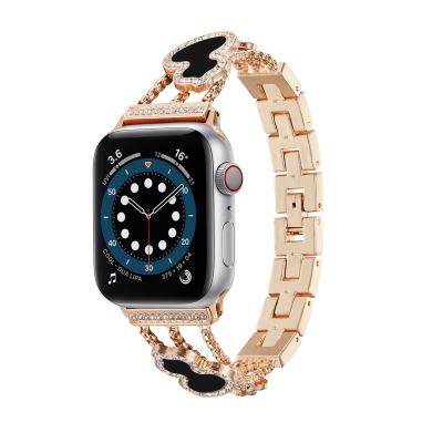 China Luxury Metal Zinc Alloy Gourd Stainless Steel Band For Apple Watch 7 Se 6 5 For IWatch Resin Watch Band Strap 38MM 40MM 41MM 42MM 44MM 45MM for sale