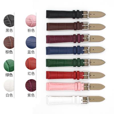 China Leather Strap Crocodile Pattern For Apple Watch 7 6 5 4 3 2 1 Pin Buckle Bamboo Leather Strap 18mm 20mm 22mm Se Strap Pattern for sale