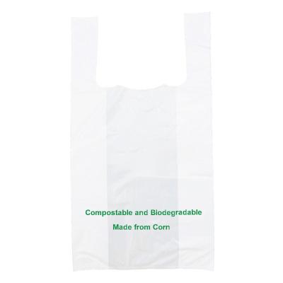 China Customized Recyclable Supermarket T Shirt Bag Biodegradable Shopping Plastic Bag for sale