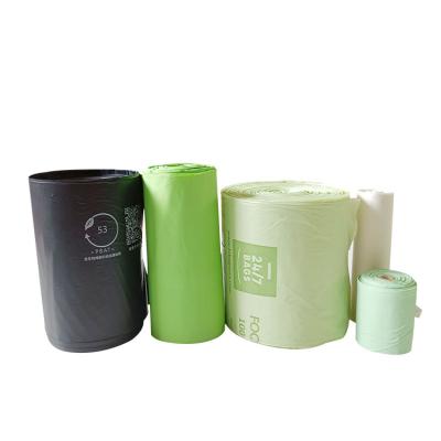 China 100% Compostable Waste Vest Bag Roll Bag Waste Bag Unpolluted Biodegradable Biodegradable Kitchen Waste Free Sample for sale