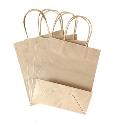 China Biodegradable High Quality Paper Gift Shopping Bag , Custom Printing Craft Paper Bag Brown Kraft Paper Bag for sale