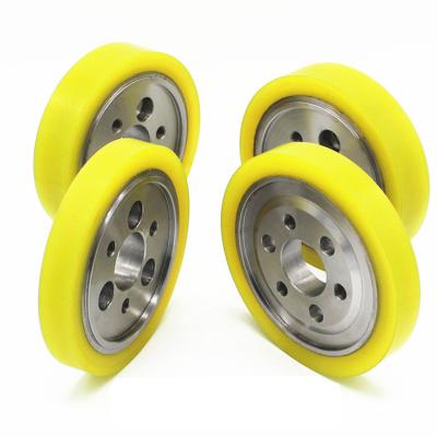 China Other Durable Heavy Duty Polyurethane Coated Stainless Steel Core Aluminum Wheel PU Rubber Wheel for sale