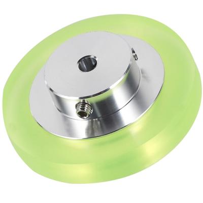 China Rigid PU Coating Aluminum Core Meter Wheel Encoder Measuring Wheel For Rotary Encoder for sale