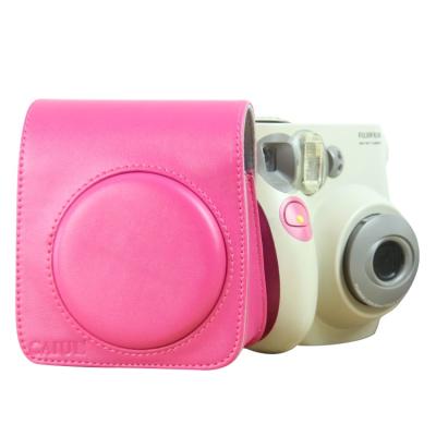 China CAIUL Modern/Cute Mini 70 Beauty Rose Red Female PU Instant Camera Bag With Shoulder Strap for sale