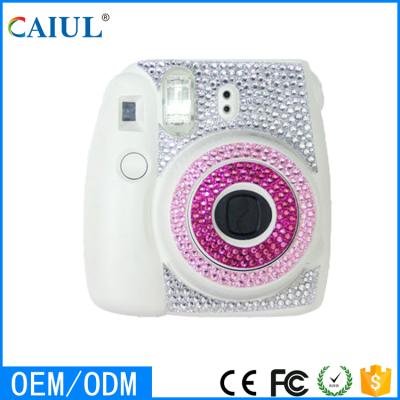 China CAIUL Beautiful Pink Color Mini8 Camera Rhinestone Stickers for instax for sale