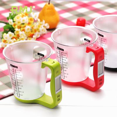 China 2017 Viable New Design Digital Measuring Cup Kitchen Food Scale With 600ml Testing Range for sale