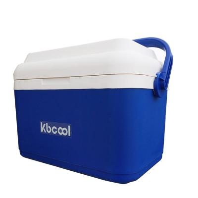 China Mini Insulation 22L Insulated Portable Plastic Ice Cooler Box With Handle For Boxes Food Use, Camping Cooler Box for sale