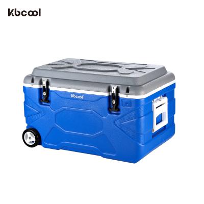 China 65L Waterproof High Quality Hard Plastic Cooler Box Insulated Ice Cool Non-Medical Boxes For Vaccine Commercial Outdoor Camping Fishing for sale