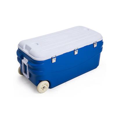 China 150L Waterproof Large Hard Plastic Fishing Cooling Box Ice Insulated Container Food Boxes Ice Chest Cooler Box For Medical Outdoor Camping for sale