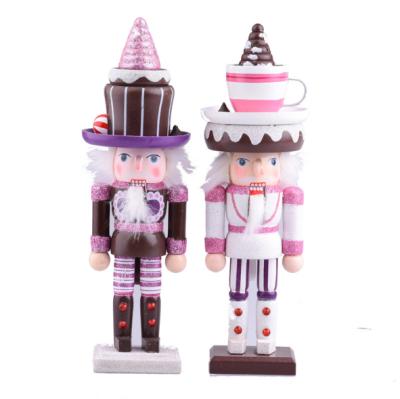 China China Creative Wooden Crafts Decorations Christmas Gifts Home Ice Cream Nutcracker for sale