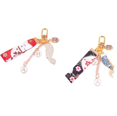 China Creative Cute Car Carp Bag Carp Japanese Style Hefeng Japanese Style Metal Dangling Key Chain for sale