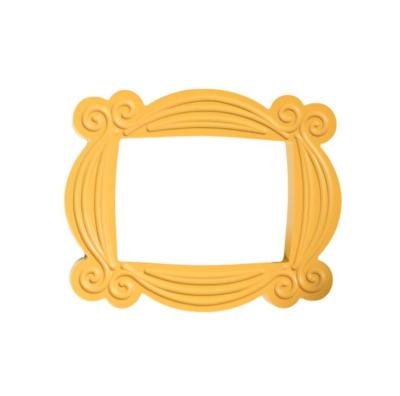 China Monica Photo Frame Resin Picture Peripheral Yellow Wooden Frame Yellow Gift Wooden Photo Frame for sale