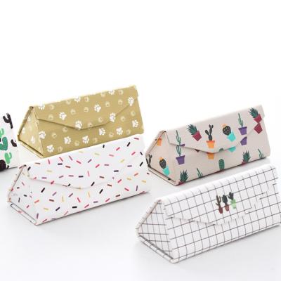 China Korea PU Glass Box PU Glass Creative Cute Striped Shape for sale