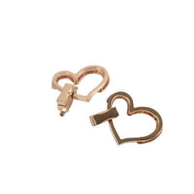 China Metal Gold Color Heart Shape Bag Lock Decorations Accessories Like Purse Lock for sale