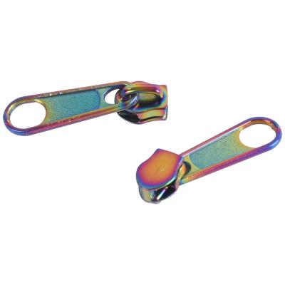 China Bag Puller #3 Fashion High Quality Custom Garment/Rainbow Color Metal Zipper Slider Puller for sale