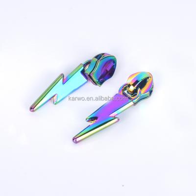 China Other Zipper Puller Head , Custom Creative Pattern Rainbow Color Zipper Slider for sale