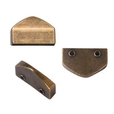 China Handmade Bag Accessories Handbag Strap Metal End Stop Antique Brass Clip For Strap for sale