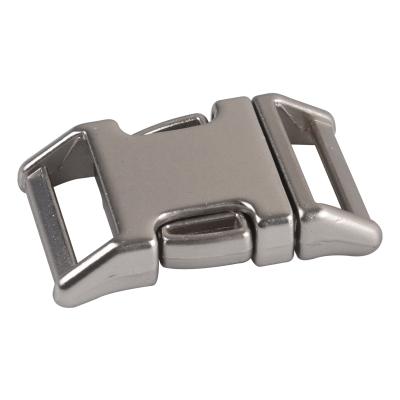 China Wholesale High Quality Silver Color Metal Buckle Belt Collar Metal Dog Side Release Buckle for sale