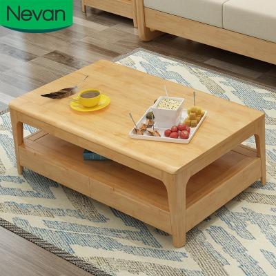 China Newest Strength Living Room High End Luxury Solid Wood Nordic Side No Drawer Coffee Table for sale