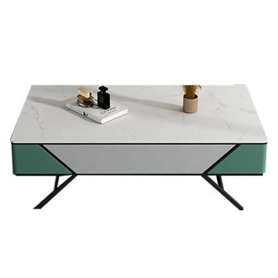 China High Gloss MDF Classic Beside Table Luxury Side Coffee Table With Metal Feet for sale