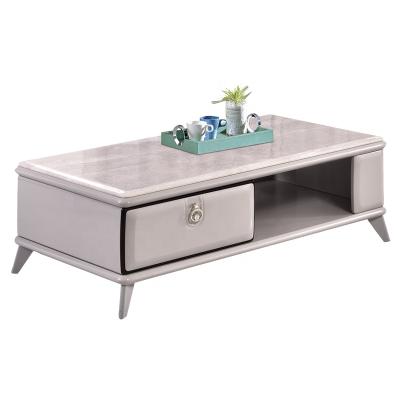 China Storage Designers Live Modern Stone+Wood Edge Tv Stand Table And Glass Coffee End Tables For Living Room for sale