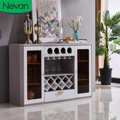 China Nordic modern luxury wood storage furniture high gloss designer dining buffet table for dining room for sale