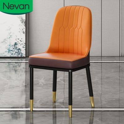 China Durable Leather Luxury Cheap Restaurant Contemporary Design Black Dining And Dining Chairs for sale