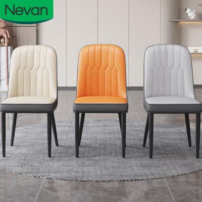 China Heavy Duty Cheap Hotel Restaurant And Home Furniture Nordic Elegant Luxury Leather Modern Dining Chair for sale